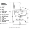 Modern Executive Office Chair, High Back PU Leather Ergonomic Computer Desk Chair, Adjustable Height Swivel Office Task Chair 2