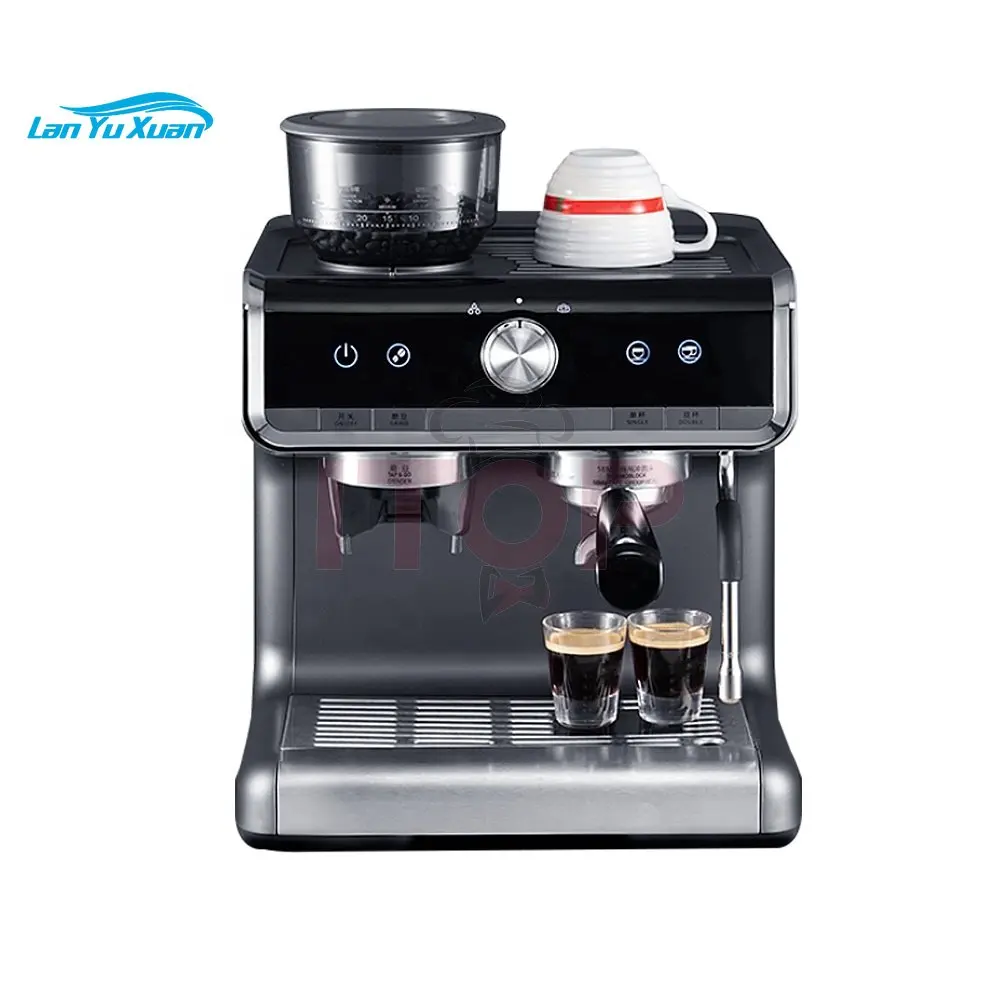 

Kantoor Espresso Koffiezetapparaat En Grinder Semi-Automatische 15 Bar Cappuccino Machine Commerciële Latte Maker