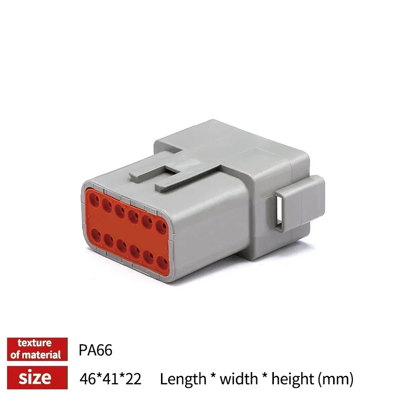 12 pinos auto conector impermeável, plugue elétrico
