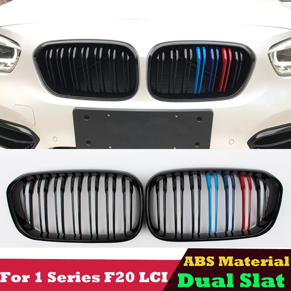 

F20 F21 LCI Grille ABS Material Front Kidney Grill for BMW 1 Series 116i 120i 125i 116d 120d M135i Gloss M color 2015-2018