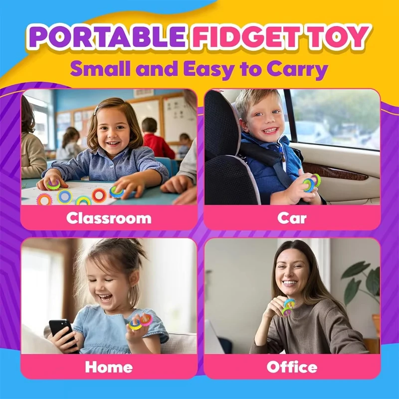 Rotating Sensory Fidget Ring for Stress Relief and Focus