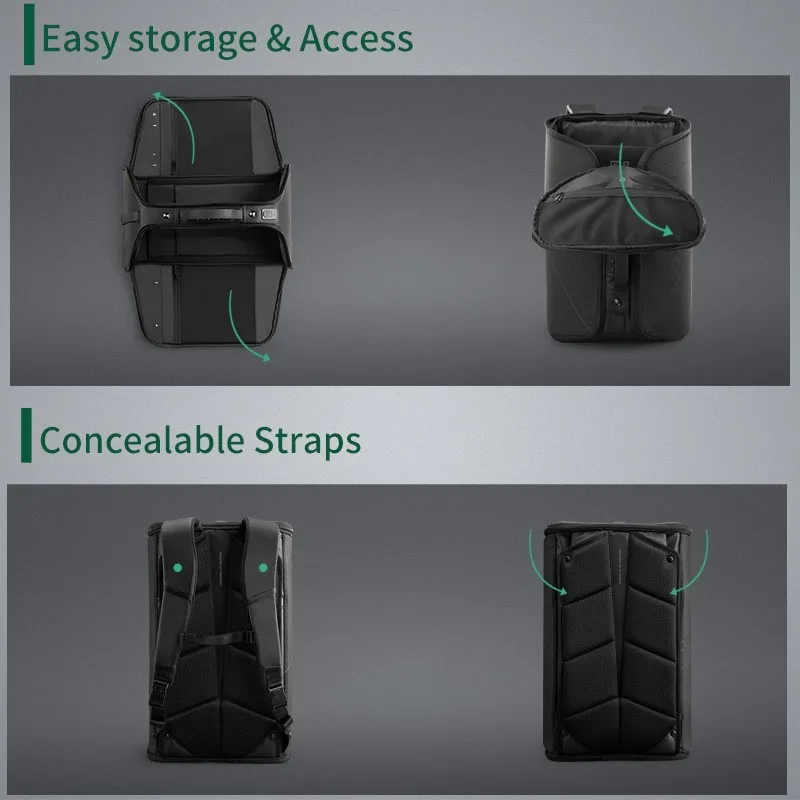 KINCASE High Quality Anti-theft Men Backpack Foldable 15.6inch Laptop Backpack Cut-proof /USB Charge/TSA Lock/Rfid Block Travel 4