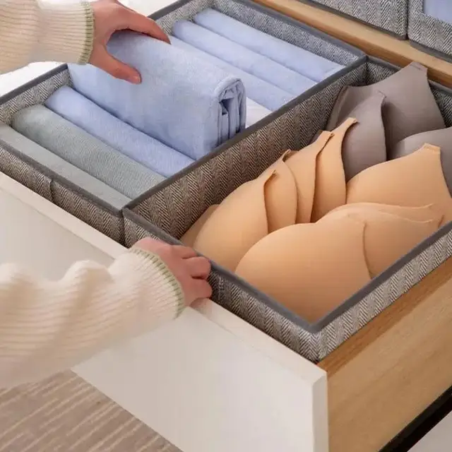 Fiókos Ruházat Tároló Doboz Nadrág Melltartó Ing Ruhaszervező Szövet Szekrény Összecsukható Mosható Elválasztó Rácsok Szervező - Image 5