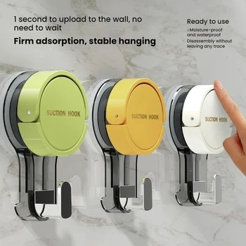 Ganci di aspirazione Forte potenza sotto vuoto Ganci adesivi senza tracce senza perforazione per la casa, il bagno, la cucina, la porta posteriore e l'area dei WC 1