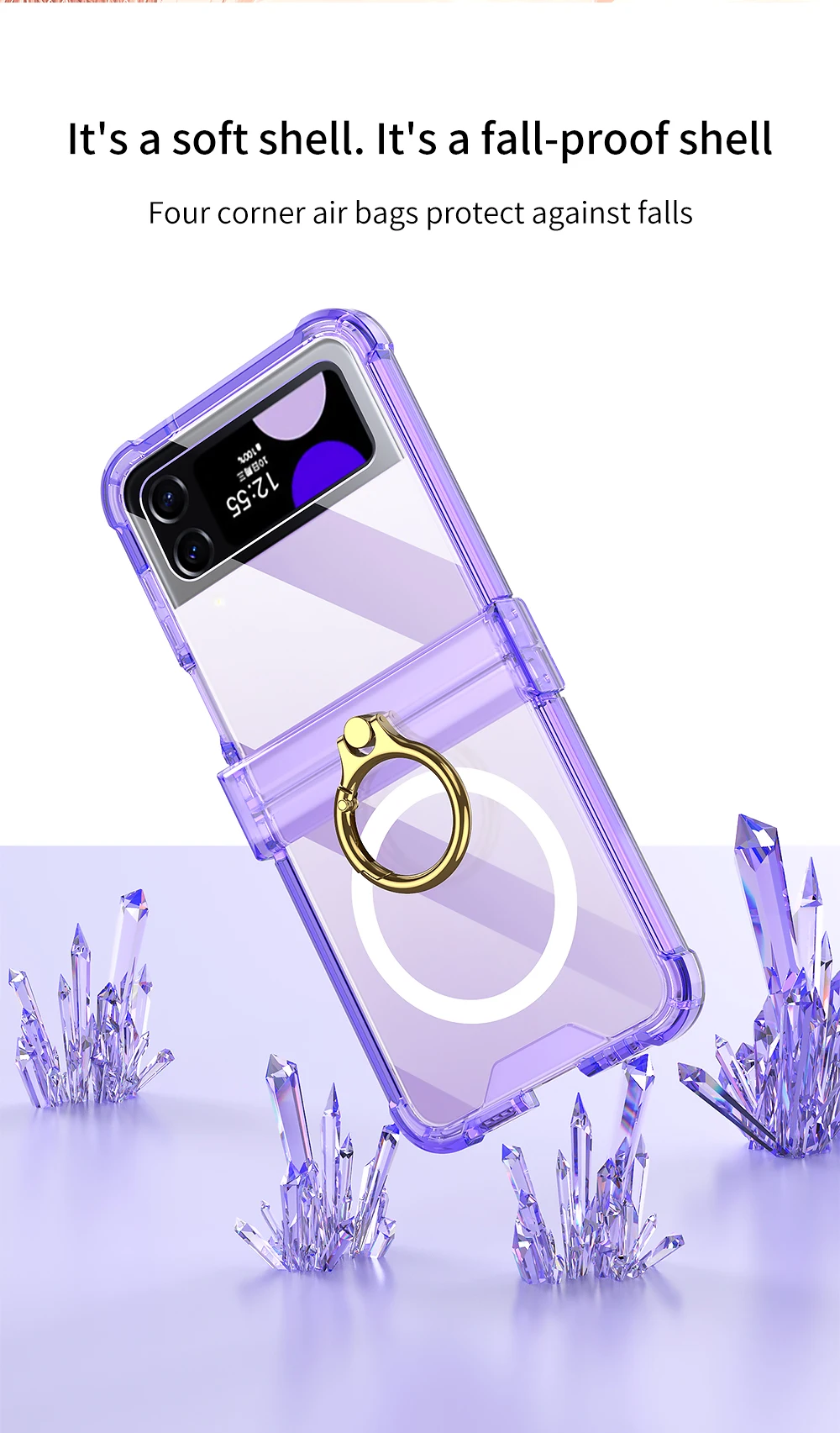 For Magsafe Wireless Charging Airbag Case For Samsung Galaxy Z Flip 3 4 All-incl