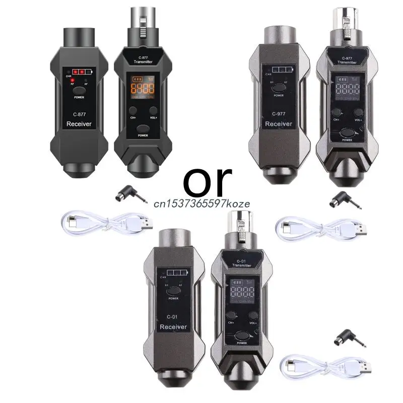 

P82A Microphone Wireless System XLR Transmitter &Receiver for Dynamic Mic Mixer
