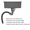 New Luxury Matte Black Kitchen Sink Above Counter or Under Mount Vegetable Washing Basin Sinks Dark Grey Kitchen Accessories 5
