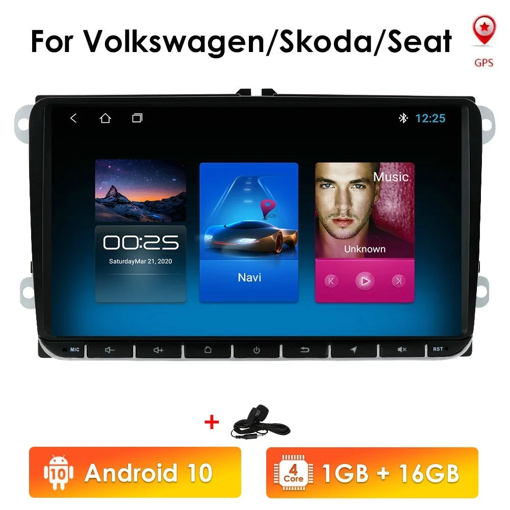 

Android 10 телефон, стерео плеер для VW Volkswagen SKODA GOLF 5 Golf 6 POLO PASSAT B5 B6 JETTA TIGUAN DSP SWC BT