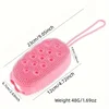 1pc Double sided soft touch silicone shower brush - a gentle exfoliating agent used for refreshing skin and soft massage 3