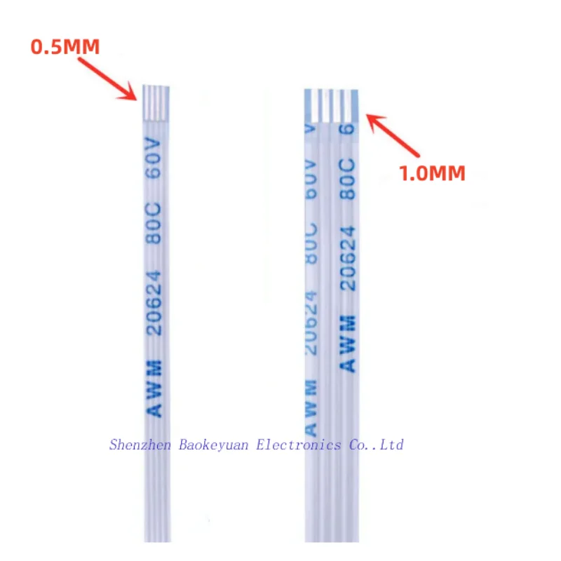 10PCS FFC FPC Ribbon Flat Flexible Cable Spacing Pitch 1.0MM 39Pin Same-Side Type-A Length 60/100/120/150/200/250/300MM
