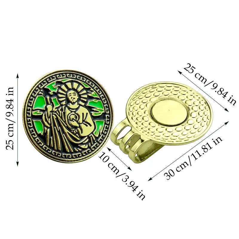 Golfer Ball Marker Funny Saint Jew Jesus Creative Golfer Ball Marker Hat Clip Magnetic Plated Alloy Trendy Decorative Caps