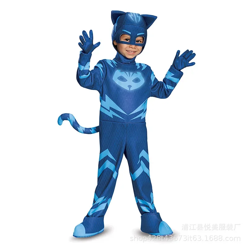 Unisex Meisje Super Uil Held Tuta Fancy Dress Cosplay Kat Boys Gekko Animail Kostuum Di Halloween