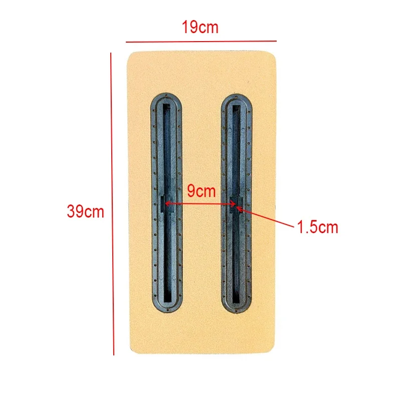 Boîte de rail d'hydroptère renforcée pour planche de surf, fente carrée de 10.75 