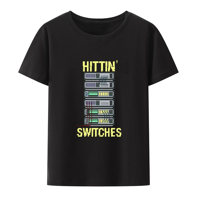 

Network Engineer Cotton T-Shirts Within Switches Printed T-shirt Top Y2k Short-sleev Zevity Creative Koszulki Comfortable Humor