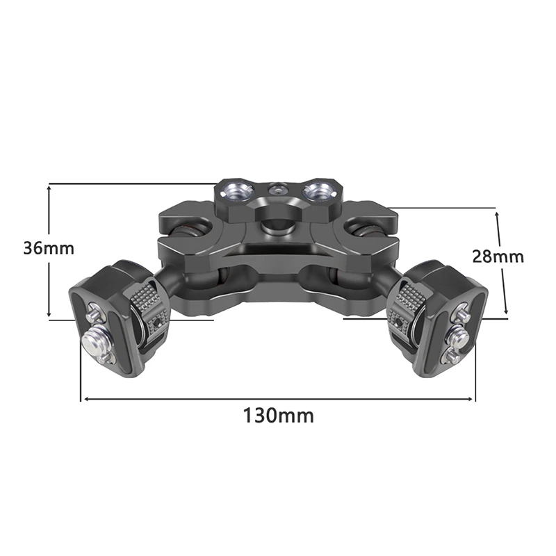 Magic Arm 360 Rotation Double Ball Head with Arri Pin 1/4 3/8 Screw Adapter for