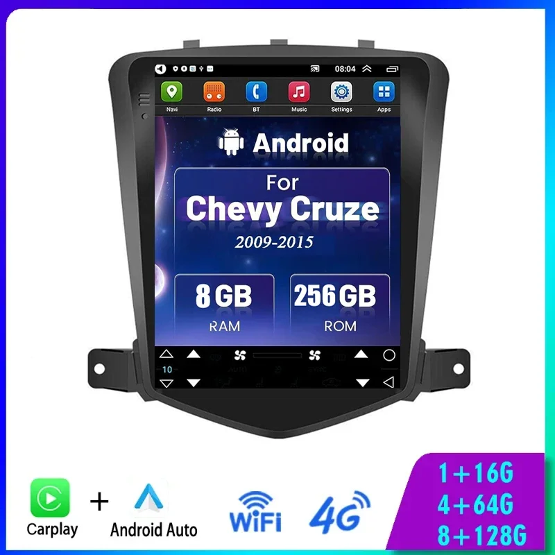 

2Din Car Radio For Chevrolet Cruze 2008-2012 Carplay Android 13 Multimedia Video Player Navigaion Head Unit Stereo Audio Speaker