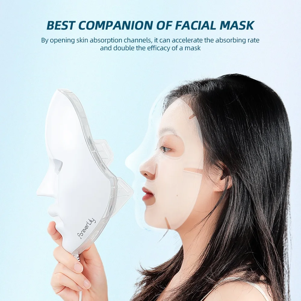 7 Colors LED Facial Mask Skin Rejuvenation Phototherapy Face Care Anti Acne Whitening Anti-Wrinkle