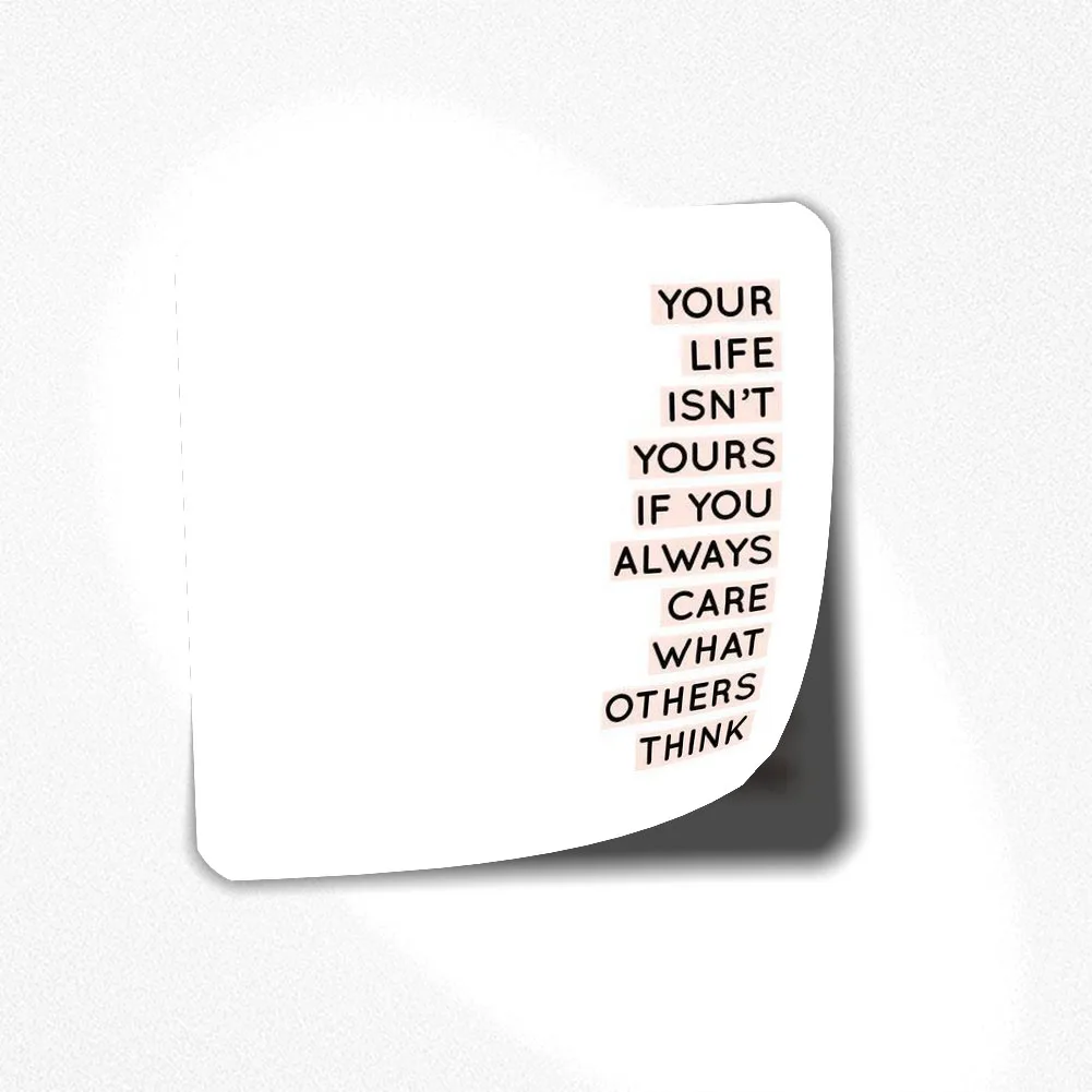 

QUOTE STICKER 001 Sticker for Laptop Decor Bedroom Car Cute Cartoon Art Fashionable Public Suitcase