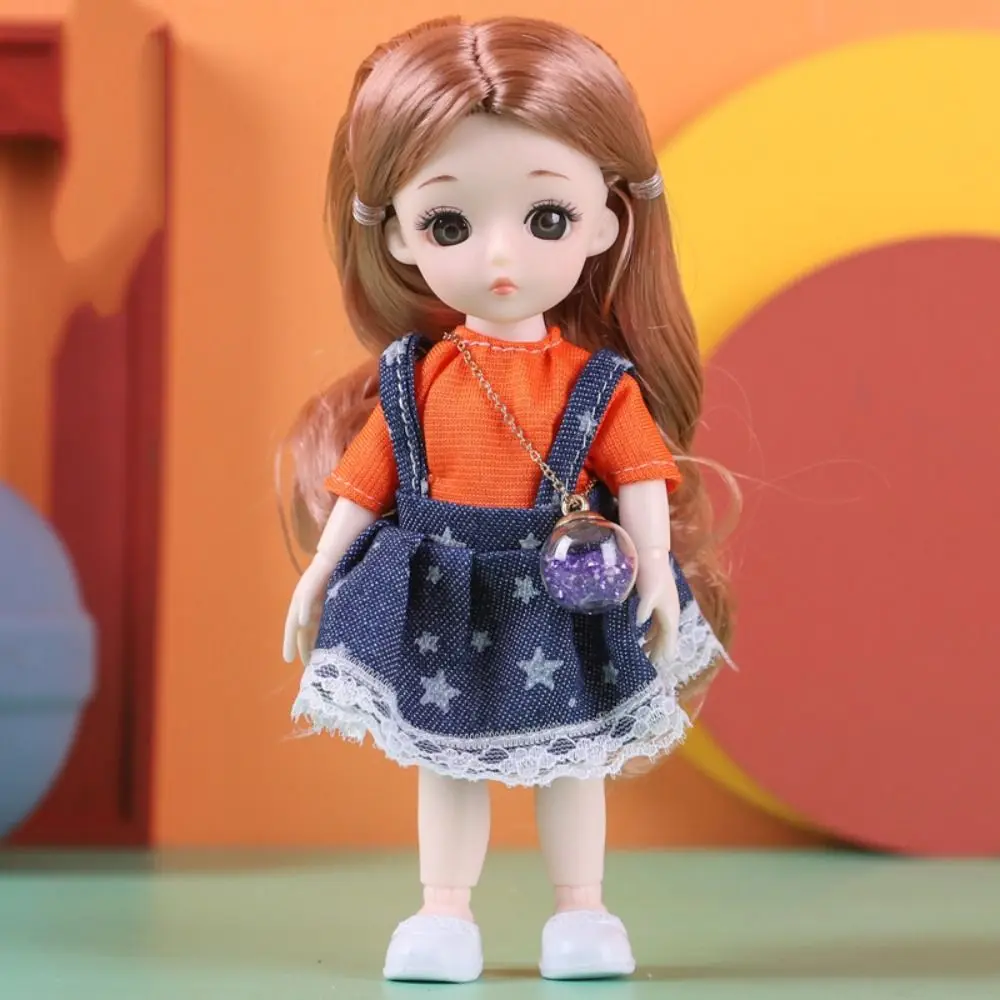 with Clothes BJD Dolls Dress Up 13 Movable Joints Simulated Eye Hinge Doll 3D Eye PVC Removable Joints Doll Kids Toy