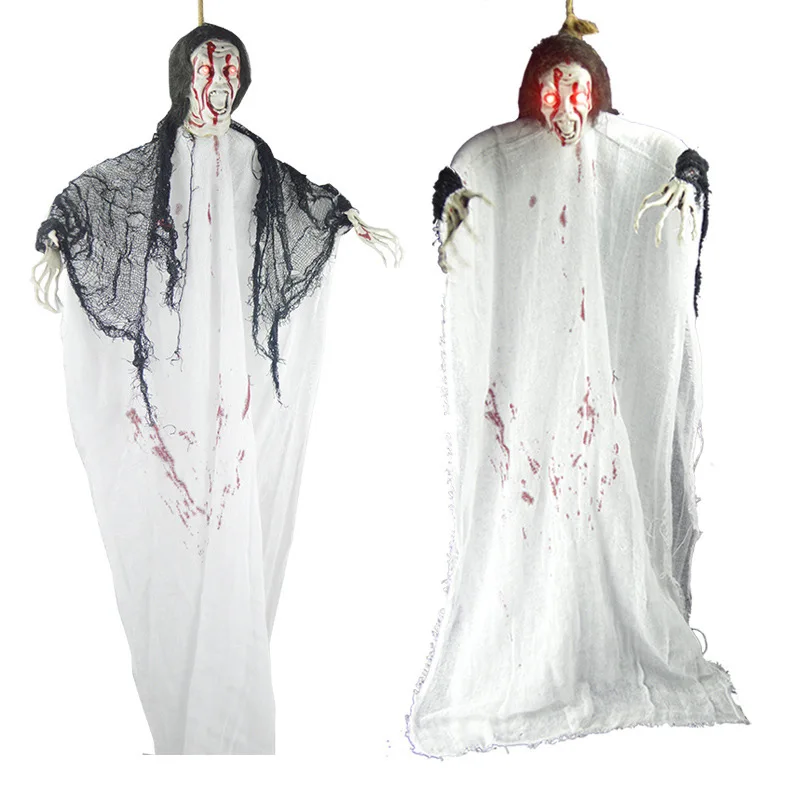 

Halloween Hanging Ghost LED Light-Emitting Eyes Sound-Controlled Haunted House Decoration With The Same Home Party Prank Props