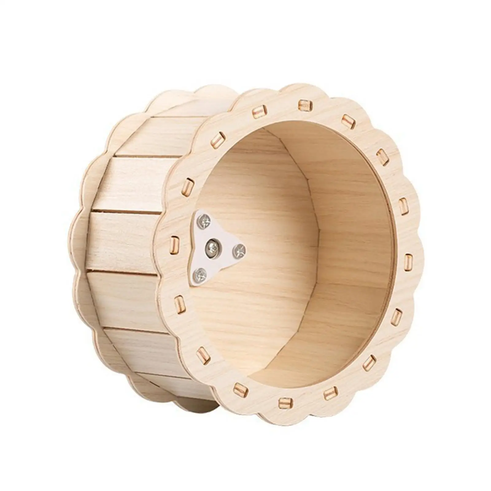 Hamster Wooden Running Wheel Quiet Hamster Toys Exercise Wheel Treadmill for Small Animals Rat Gerbils Chinchilla Syrian Hamster
