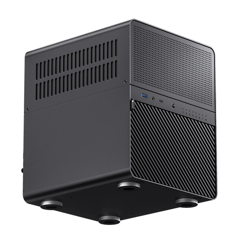 PC Case PC Chassis Computer Chassis Frame Mini ITX Desktop Case JONSBO N3 NAS Mini Case All-In-One Aluminum ITX Chassis 8 Hard Disk Location Support 130mm CPU Cooler 250mm Graphics Card