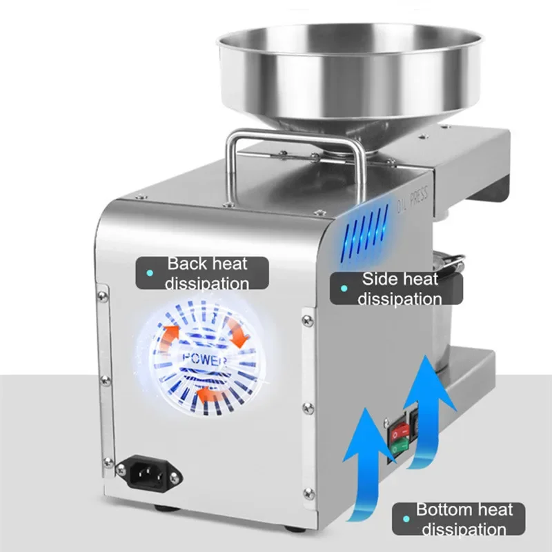 X5 Intelligent Stainless Steel Oil Press Small Commercial & Household Kitchen Appliance Light Grey Home Commercia Button