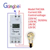 Weekly 7 Days Programmable Digital TIME SWITCH Relay Timer Control AC 220V 230V 110V DC24V 12V THC30 30A Din Rail Mount 5