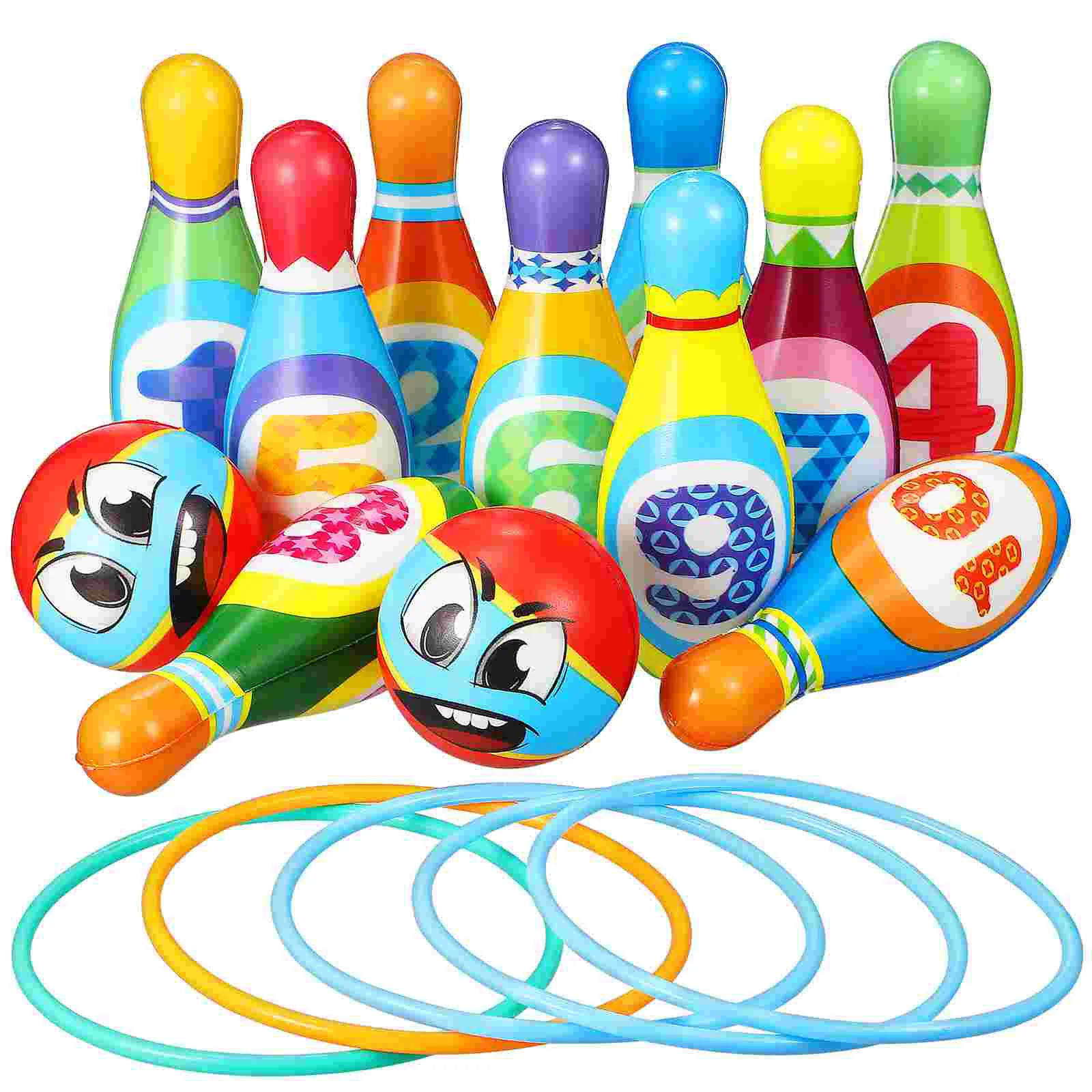 

Kids Bowling Toys Sets Bowling Pins And Balls Fun Safe PU Educational Games For Toddlers Children Outdoor Indoor Sports