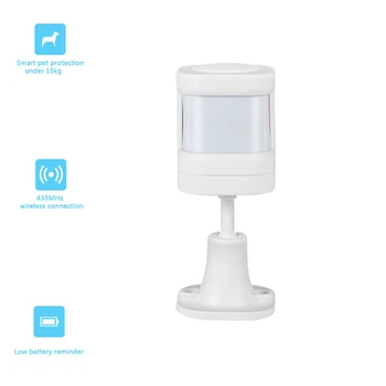 433Mhz Wireless PIR Motion Sensor Infrared Detector For Home Alarm System Intelligent Smart Home Pet Immunity With Battery 1