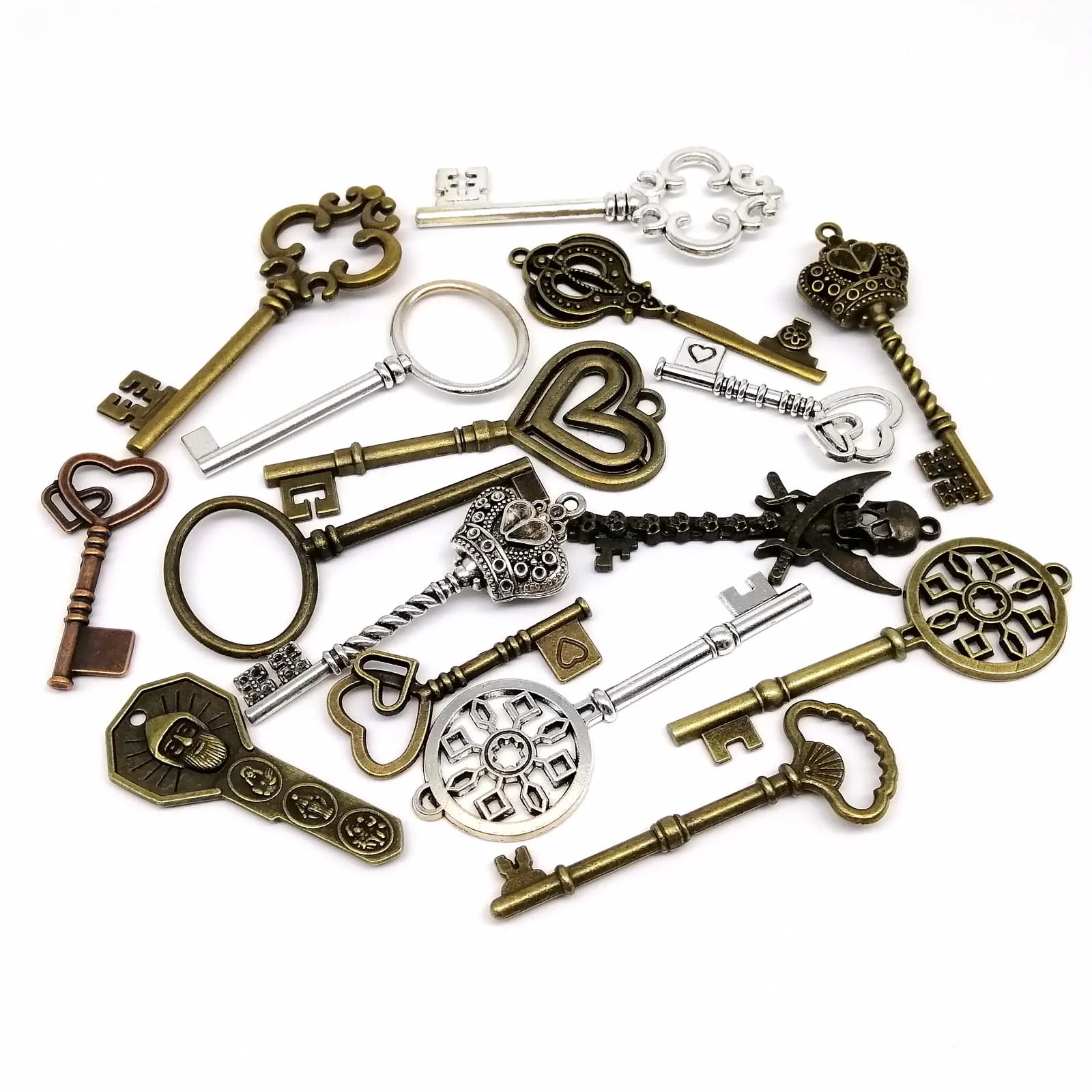 5pcs Decorative Vintage Key for Jewelry Making