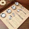 Stainless Steel Cookware Pots Pans Kids Children’S Toy For Girls Mini Pretend Kitchen Toys, Super Shatterproof Tableware 3