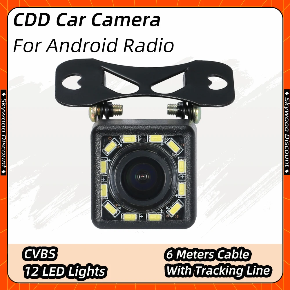 

Car Reverse Camera LED Lights Parking Rear View Camera Reversing Backup Waterproof HD CCD Sensor 140 Wide View with 6m Cable