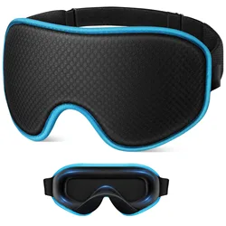 Deluxe 3D Weighted Blackout Sleep Mask (Blue)
