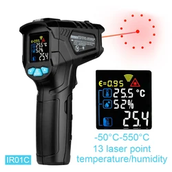 Mestek Digital Infrared Laser Temperature Meter with Non-contact Pyrometer and Hygrometer (IR01C)