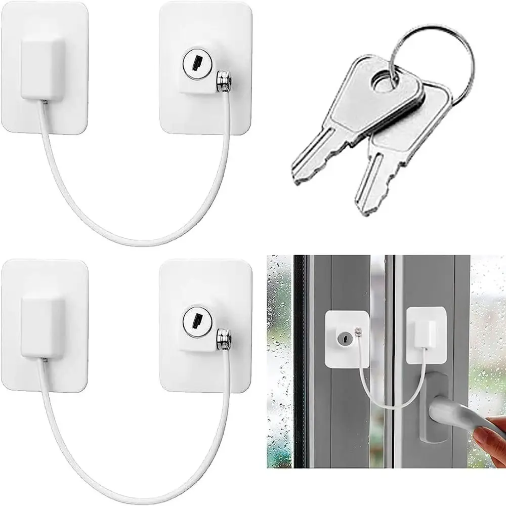 Child Cable Lock Pet Window Restrictor Safety Lock