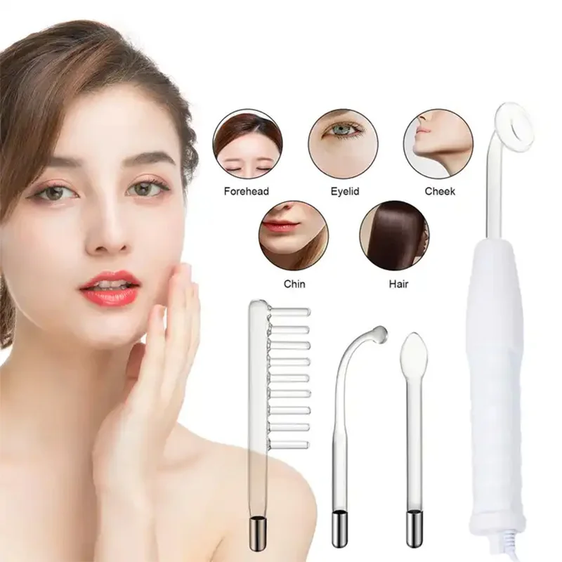 Skin Care Treatment High Frequency Massage Machine With Comb Beauty Device High Frequency Ozone Therapy Wand electrotherapy skin care tool facial bubble beauty device