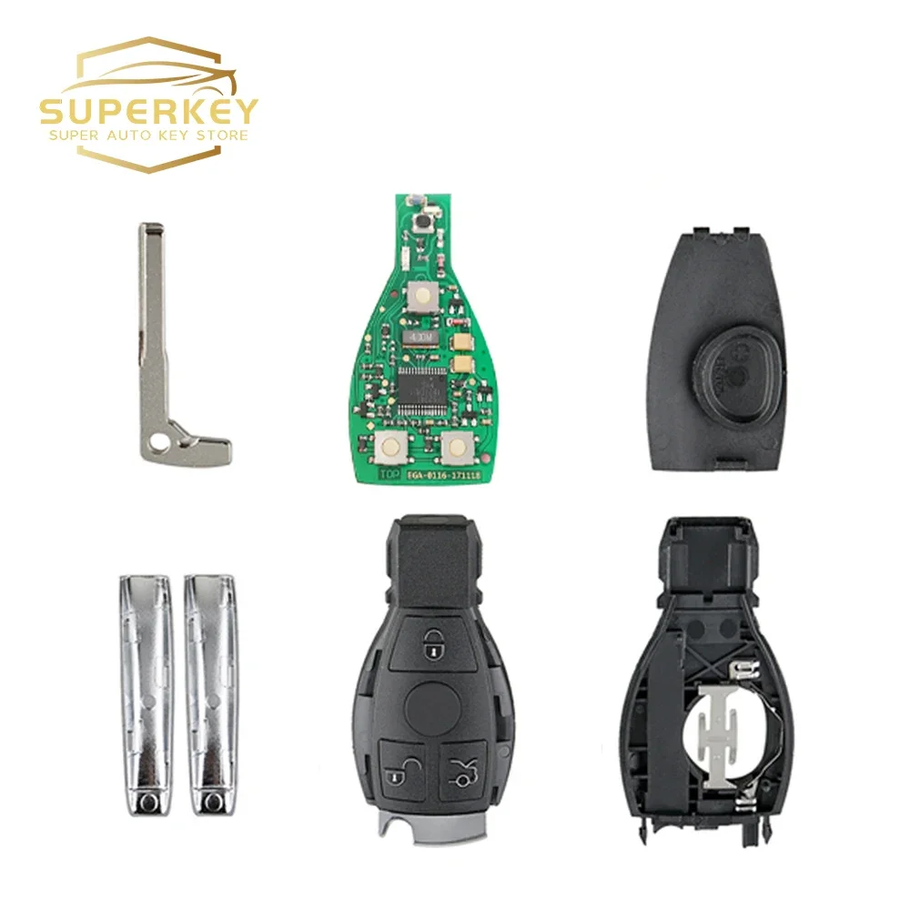 Car remote key car key 3 Buttons Smart Car Key For 2000-2010 2000+ Mercedes Benz A C E S Class 433 315 MHz Fsk Sprinter Viano Vito BGA Chip
