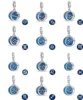 New Blue 925 Sterling Silver Zodiac Constellation Pendant Charm DIY Dangle Bead Fit Original Pendant Bracelet Charm Jewelry Gift 1