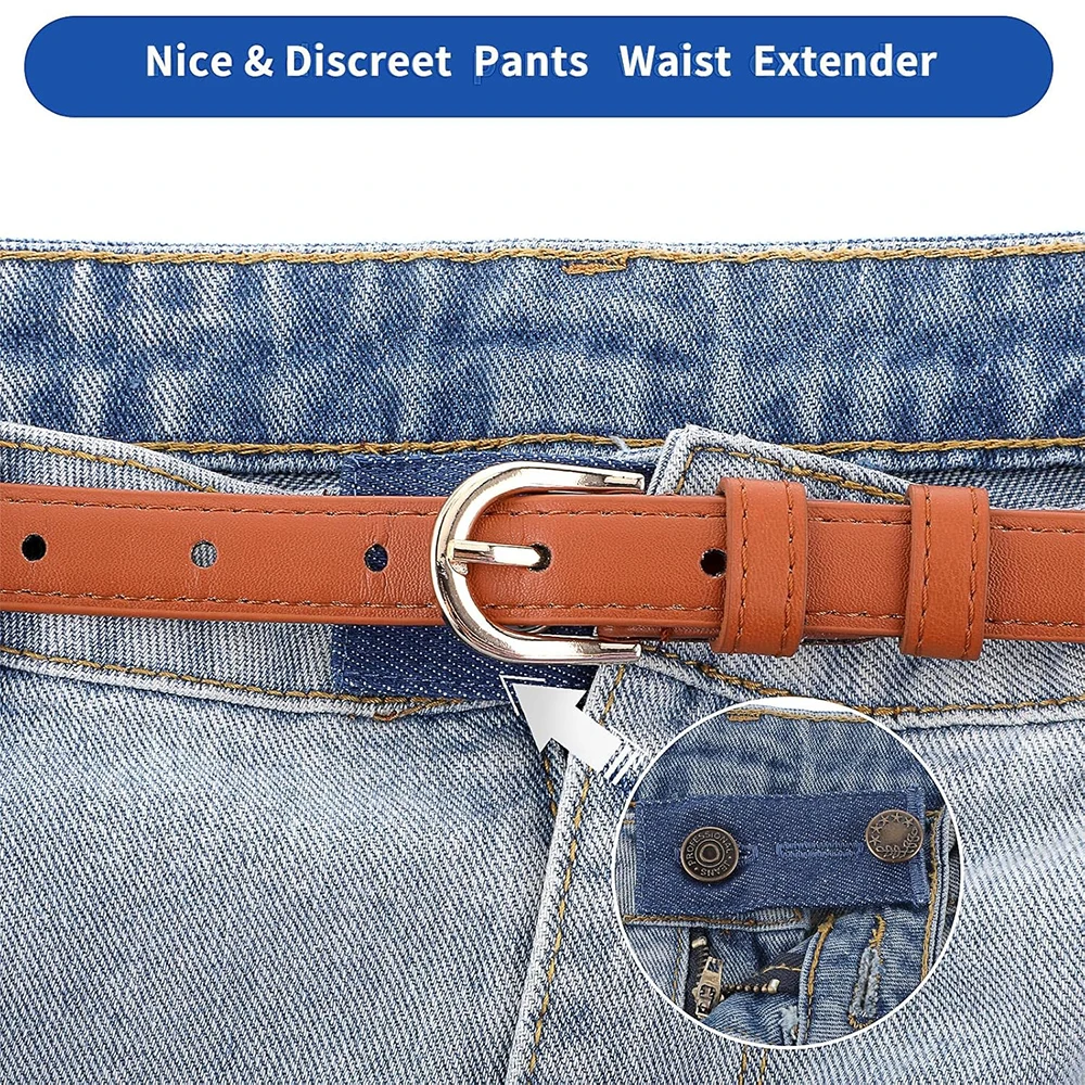 Denim Waist Extender Buttons For Pant Long Buckle Hook Stretch Adjustment Waist Buckle Extension Quilting Supplies 6