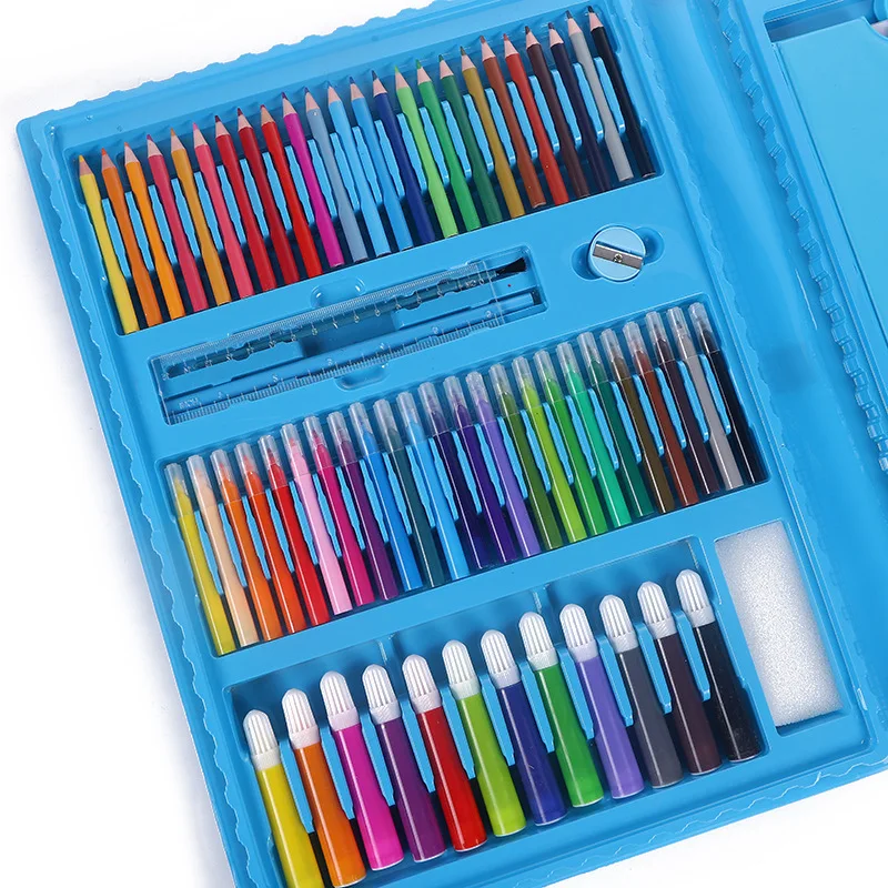 Kids Draw Set Art Sets Colored Pencil Crayon Watercolor Pens with Drawing Board 208Pcs Educational Toys Gift Water Painting Art sketching pencil set watercolor paint set