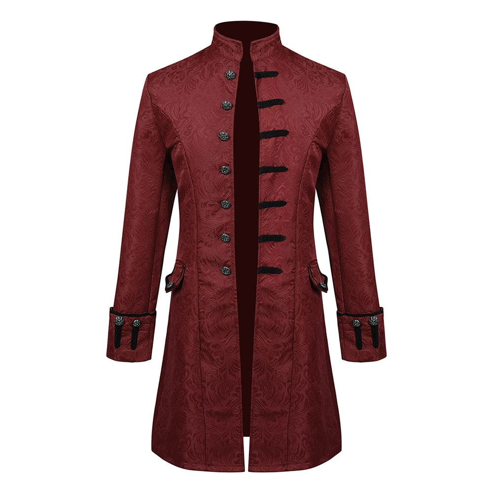Men'S Retro Tuxedo Gothic European Court Performance Performance Steampunk Formal Party Victorian Dress Halloween Men'S Costume 3