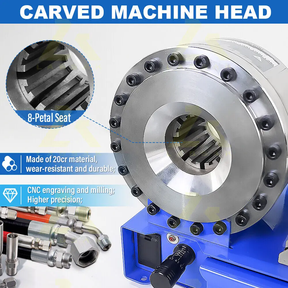 BNT30A 1/8-1 inch Portable Manual hydraulic hose crimper machine with 8 sets of dies 5