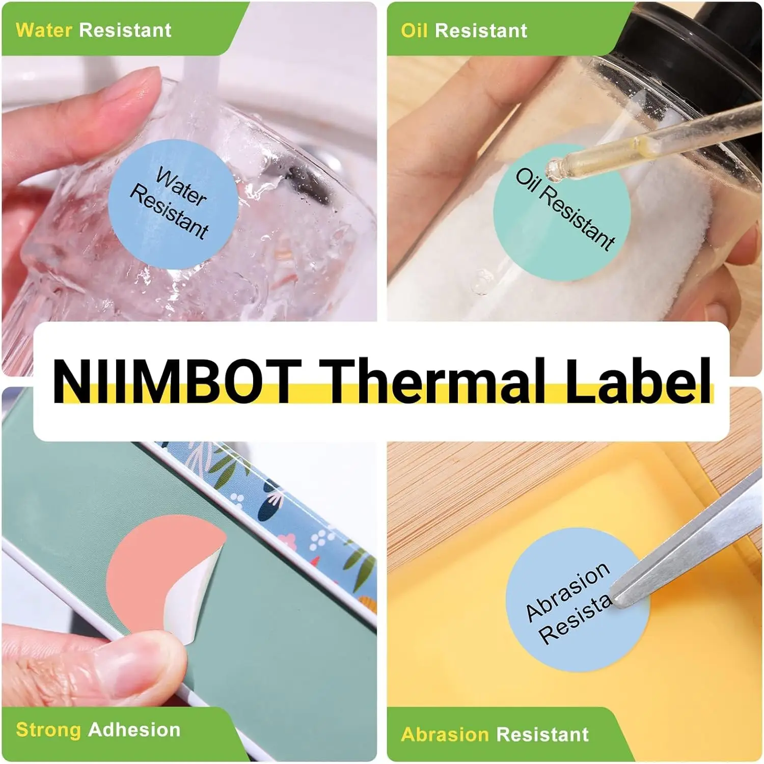 NiiMBOT B21 B1 Round Sticker Labels Sticker Self-adhesive Waterproof Thermal Label Paper For Niimbot Mini Portable Label Maker