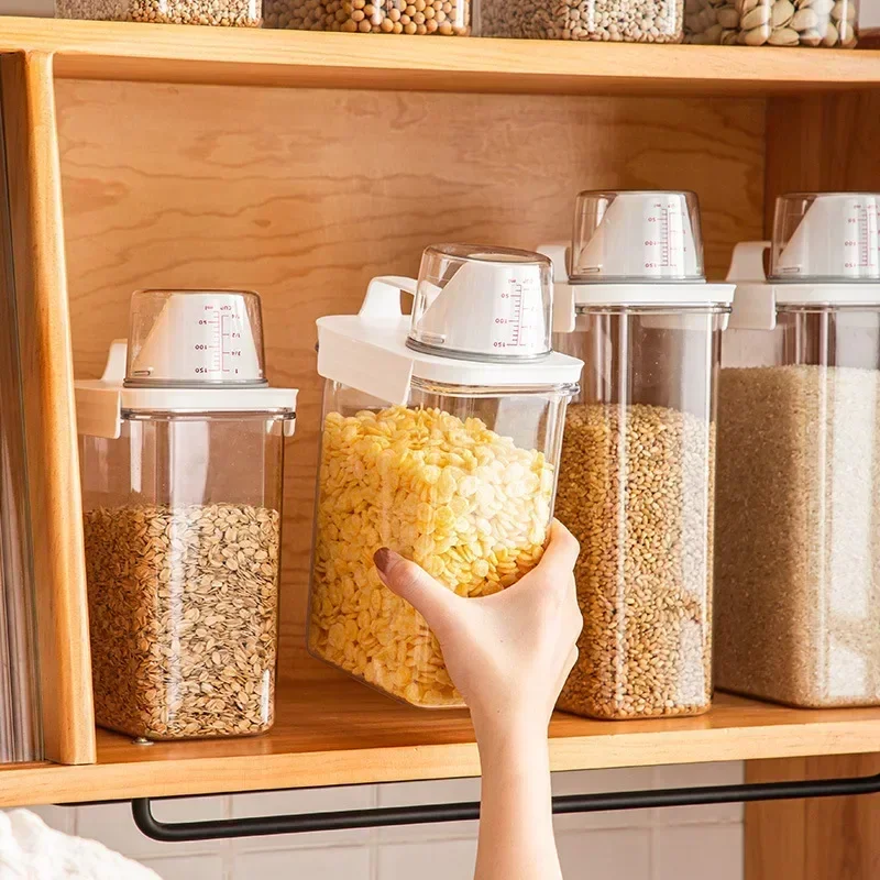 Food storage containers measuring cup moisture-proof powder cereal detergent plastic airtight kitchen storage box storage jar storage tank storage can cereal box herb storage container honey storage container medicine storage container household storage sets storage sets