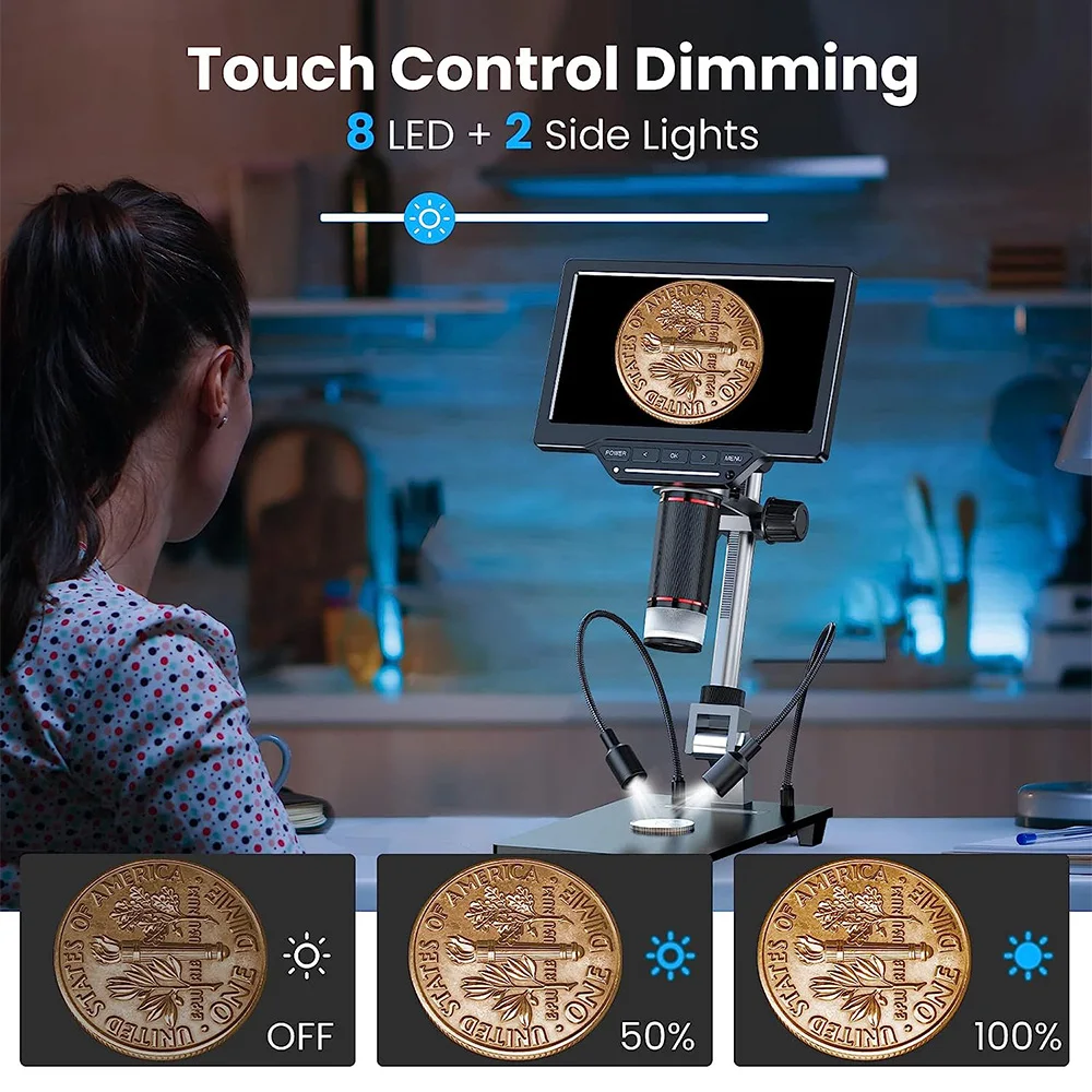 Elikliv EDM201 Pro HDMI Digital Microscope with 10 Inch Stand 7