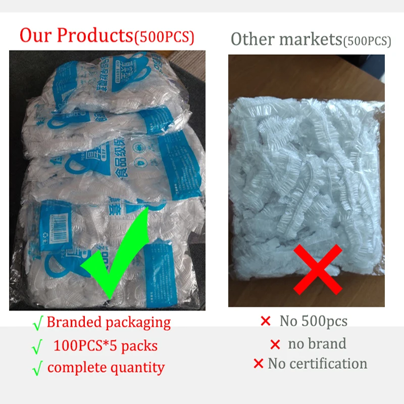 Disposable Food Cover Plastic Wrap Food Lids for Fruit Bowls Cups Fresh Seal Kitchen Fresh Keeping Saver Bags