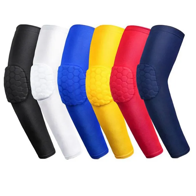 WOSWEIR-1 PC Honeycomb Basketball Elbow Support Pads Brace for Fitness Protector Elastic Arm Compression Sleeves Volleyball