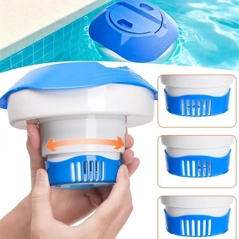 Schwimmender Chlor-Tablettenspender, Schwimmer für Schwimmbad, 19 Durchmesser und starke Konstruktion für langfristige 69HD – Detail 7