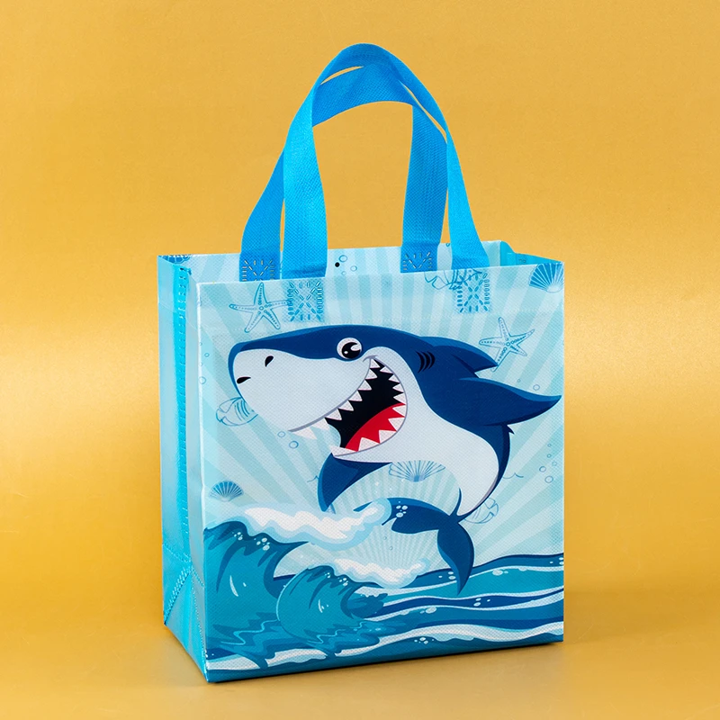 12/24Pcs Shark Theme Candy Boxes Favor Cookie Gift Bags with Stickers for Kids Ocean An... - SKU FGB01101 - UGI Packaging